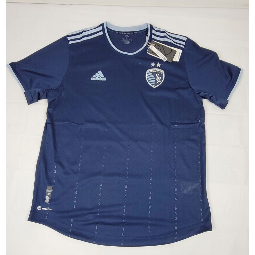 Adidas Sporting Kansas City Soccer‎ Jersey Mens Sizes S, L, 2XL. Stateline Kit.